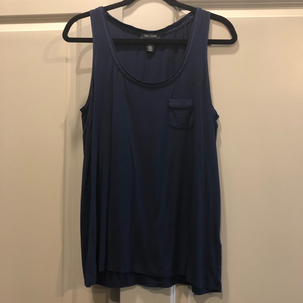 💙 Navy Blue WHBM Soft Touch Pocket Tank 💙